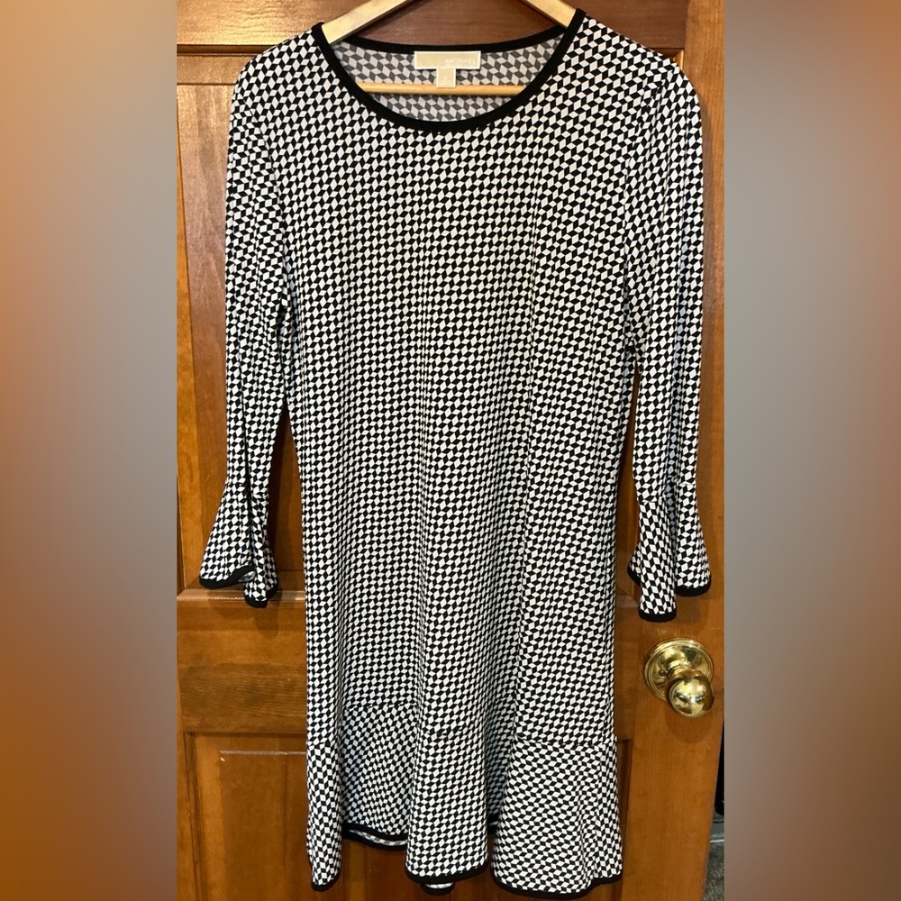 Michael Kors Geometric Black and White Dress